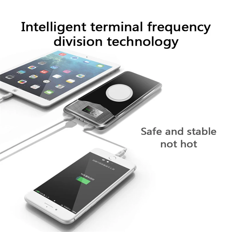 2018 Selling Quick Charge Wireless Power Bank Dual USB Power Bank 30000mAh Wireless Charger Powerbank Bateria External Portable