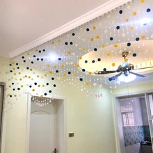 Креативное украшение Занавес украшенный камнями Средиземноморский ротанга Шар занавесы дверь обувной шкаф гостиная столовая wav