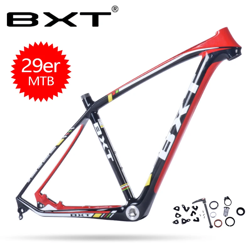 Sale BXT carbon mtb frame carbon bike frame Four Colour bicicletas mountain bike 29 bicycles mtb carbon frame 29er  Thru Axle 15mm 3