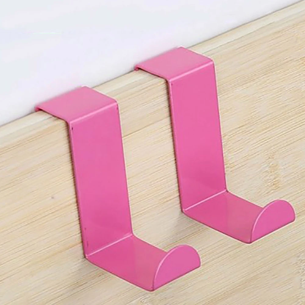

2PCS Z Style Door Hook Home Storage Hanger For Kitchen Cabinet Clothes stainless steel Door Hook Dropshipping