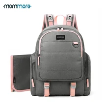 Mommore водонепроницаемые дорожные рюкзаки для беременных, рюкзак для подгузников с пеленальной подкладкой, Большая вместительная сумка для подгузников, брендовая детская сумка