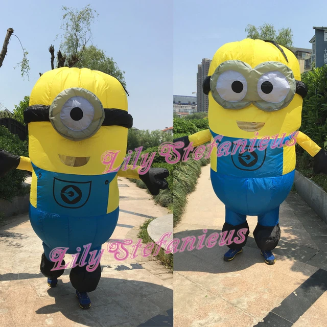 Adulto Minion Gonfiabile Tuta Cattivissimo Me Blow Up Walking Costume  Cosplay di Halloween Gonfiabili Di Natale