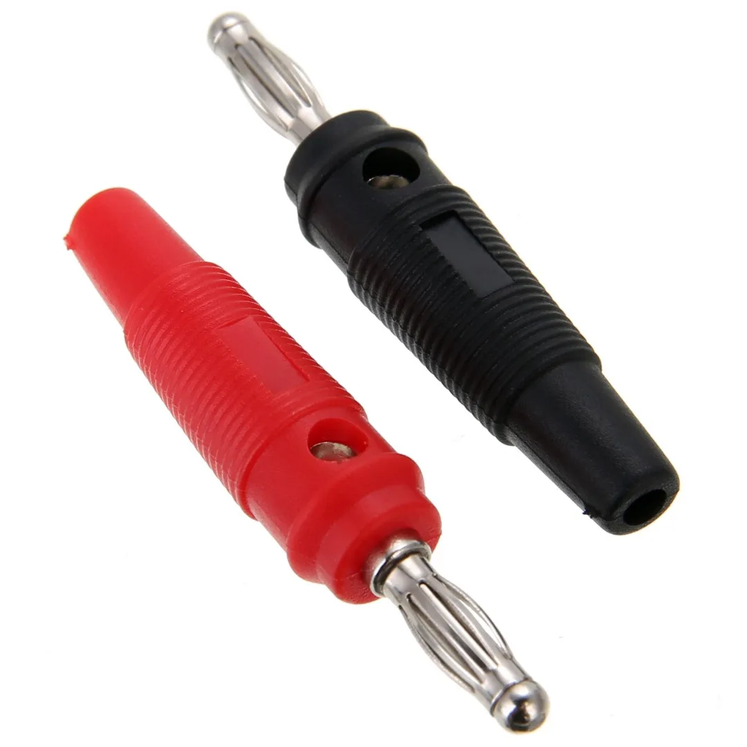 10 pairs Red + Black 4mm Banana Plug Connector Adapter Nickel Plated Banana Plugs for Speaker Audio Mayitr