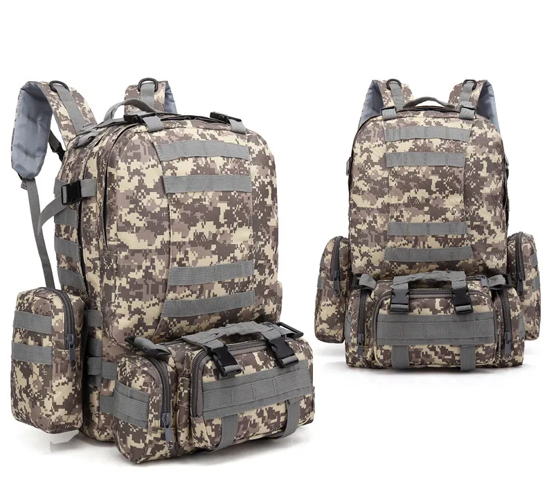 600D уличный рюкзак, тактический военный рюкзак, нейлоновый рюкзак для альпинизма, походов, походов - Цвет: ACU colour