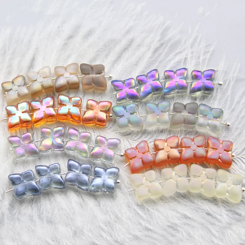DoreenBeads лэмпворк стекло чешские бусины цветок фиолетовый цвет красочный AB радуга