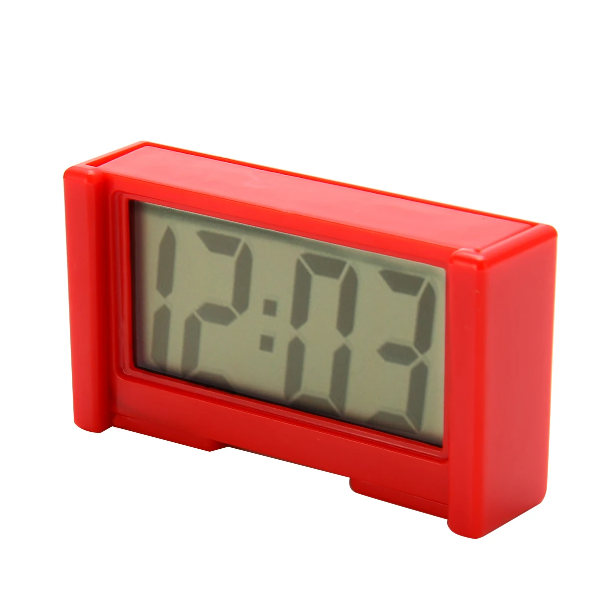 1pc Mini LCD Screen Digital Clock Car Dashboard Clocks Desk Time Clock Home Study Supplies Random Color