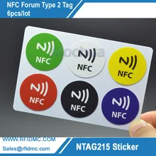 Ntag215 наклейка с цветной печатью NTAG215 этикетка NFC Наклейка NTAG215 бирка для Tagmo