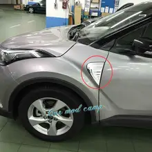 Для Toyota C-HR 2016 2017 ABS Chrome сторона крыла Fender эмблема значок панель отделкой 2 шт. автомобиль укладки аксессуаров!
