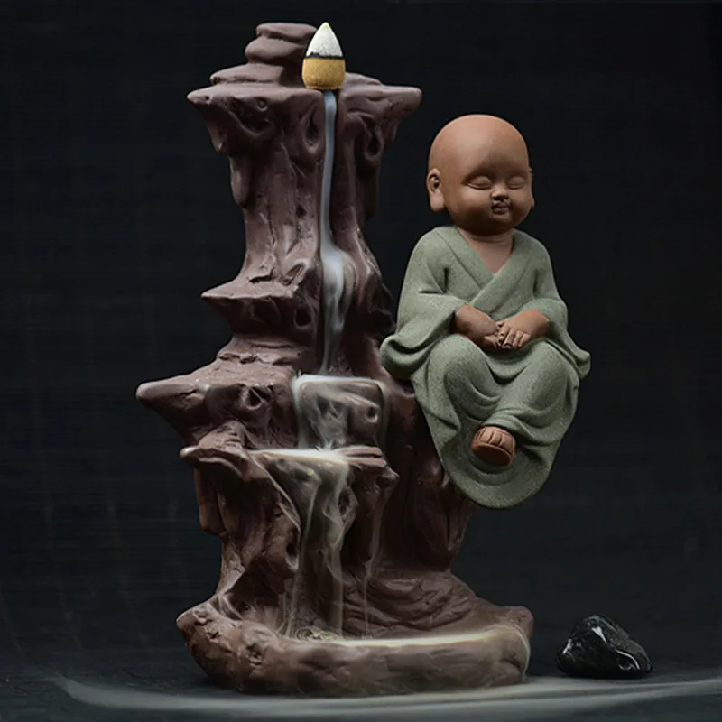 

2019 Encens Incenso Furnishing Articles Don't Move The Young Monk Back Incense Burner Sweet Sandalwood Aroma Stove Teachers