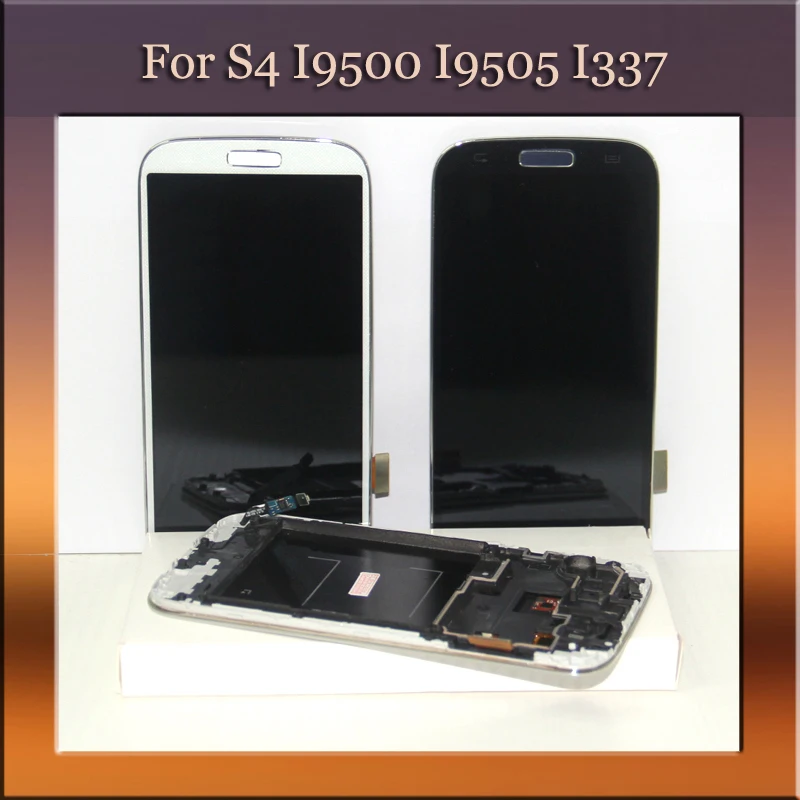 ЖК-дисплей I9500 I9505 для Samsung Galaxy S4 + сенсорный экран дигитайзер рамка сборки номер
