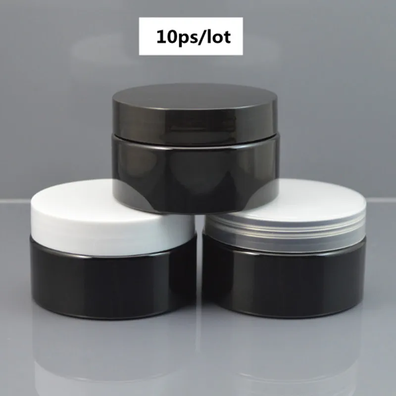 30g 50g 100g أسود التجميل الحاويات علبة الكريم البلاستيكية الانيقة ، فارغة البلاستيك كريم إعادة استخدام الحاويات مع الأغطية للطباعة مخصص شعار 30g 50g 100g أسود التجميل الحاويات علبة الكريم البلاستيكية الانيقة ، فارغة البلاستيك كريم إعادة استخدام الحاويات مع الأغطية للطباعة مخصص شعار