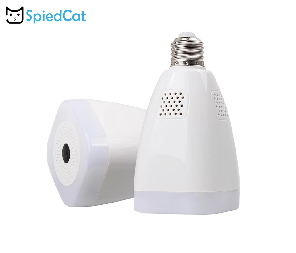 

HD 3MP 360 degree Panoramic Fisheye VR Smart Bulb WIFI Wireless Mini IP Camera Home Baby Security Surveillance Support TF Card