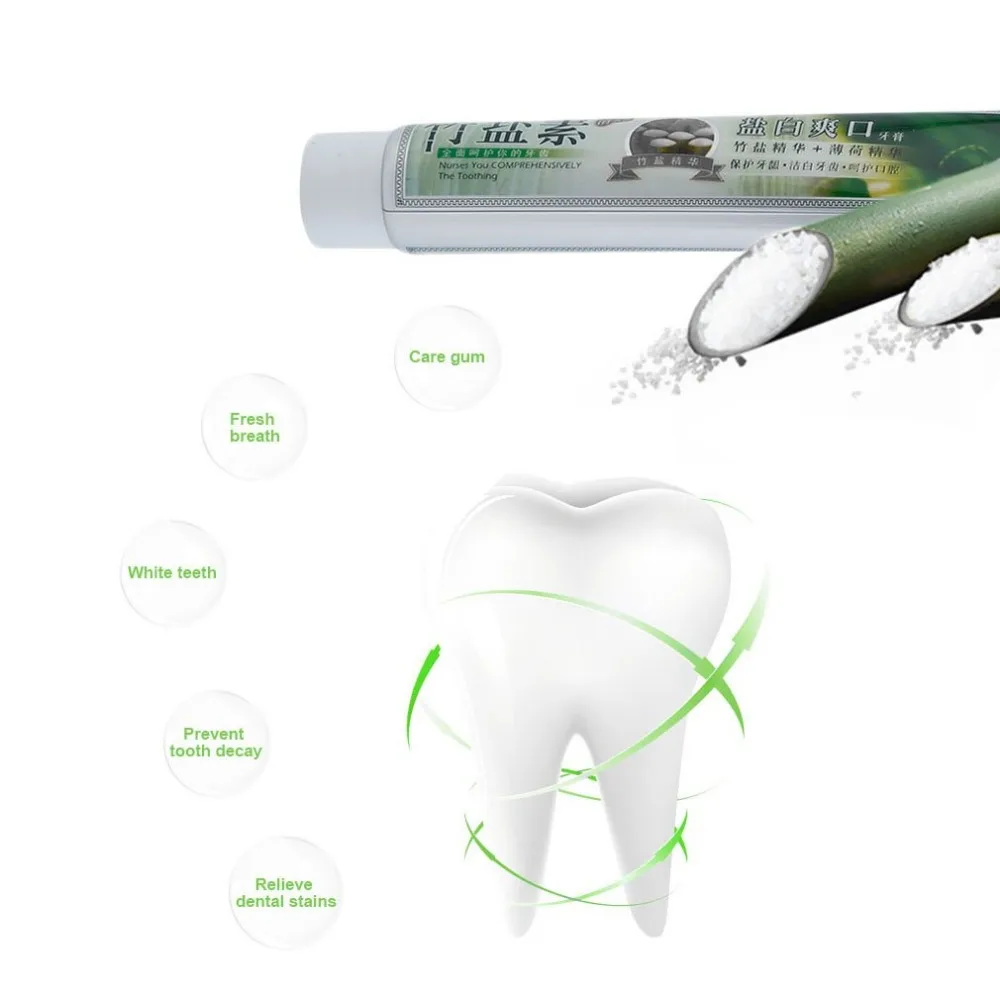100g Bamboo Salt Toothpaste Healthy Whitening Anti Bleeding Gums Dental Plaque Remover Anti