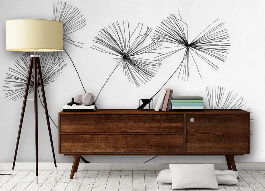 

Домашний декор, нетканые обои, Одуванчик, простые фото обои, пользовательские обои, ТВ установка, стена для гостиной, дивана