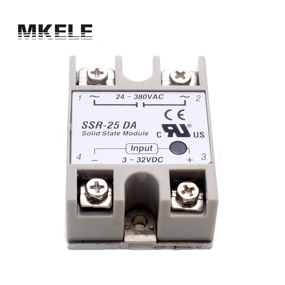 2015 Hot New Temperature Control AC 24V-380V Output Solid State Relay 25A SSR-25DA