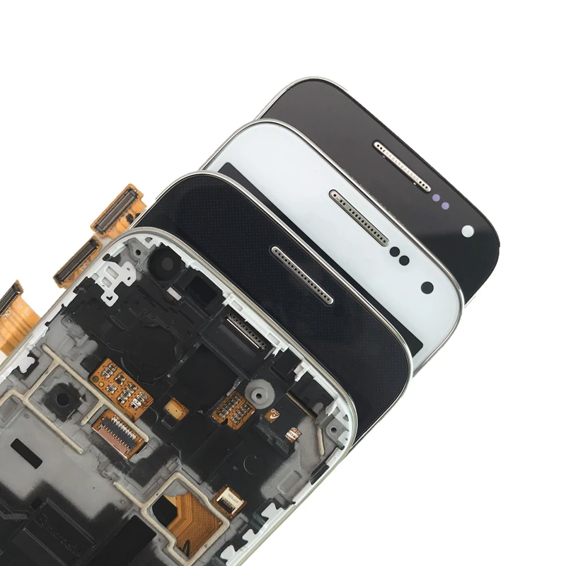Хорошо работает супер AMOLED lcd для samsung Galaxy S4 Mini I9190 i9192 i9195 сенсорный экран дигитайзер с заменой рамки