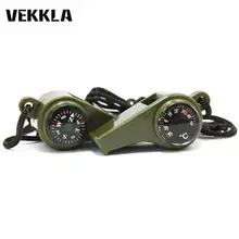 3 in1 Портативный свисток, компас-брелок компасы термометр для Открытый аварийный выживания кемпинг Пеший Туризм Восхождение