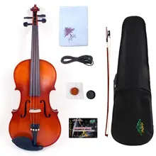 Yinfente электрическая Тихая скрипка 4/4 клен+ ель ручной работы сладкий тон Бесплатный чехол+ лук