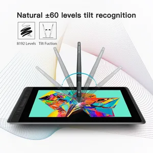 HUION KAMVAS Pro 13 GT-133 Pen Digital Tablet Monitor Battery-Free with Tilt Func AG Glass