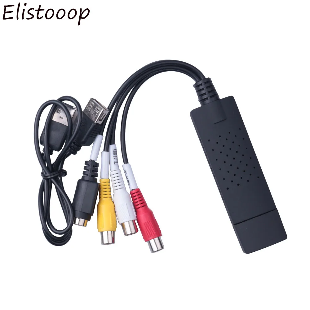 

Elistooop USB 2.0 Easycap Capture 4 Channel Video TV DVD VHS Audio Capture Adapter Card TV Video DVR