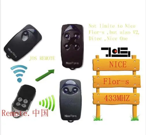 DHL free shipping! Nice FLOR-S replacement remote control 433mhz rolling code TOP quality Rolling code 433.92MHZ normstahl t433 4 compatible replacement remote control 433 92mhz rolling code top quality
