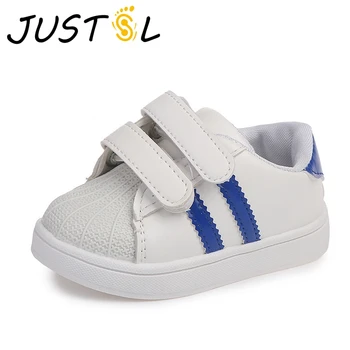 

2018 autumn children's fashion sneakeks new boys girls running shellfish shoes kids casual white shoes size 21-30