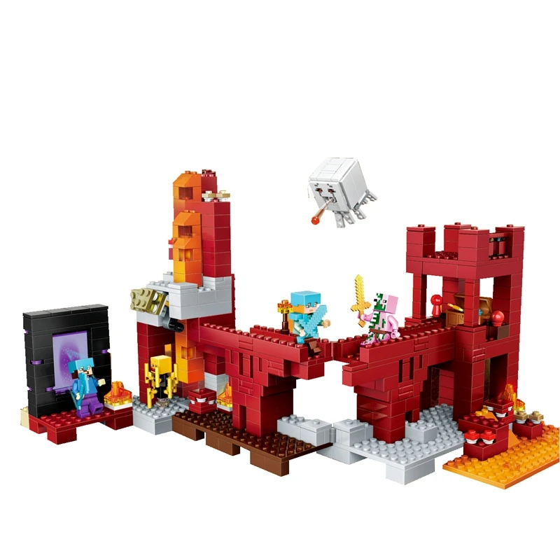 Lego Minecraft Lepin E - Minecrafted The Nether Fortress 589 Pcs Compatible With lego minecraft lepin e minecrafted the nether fortress 589 pcs compatible with
