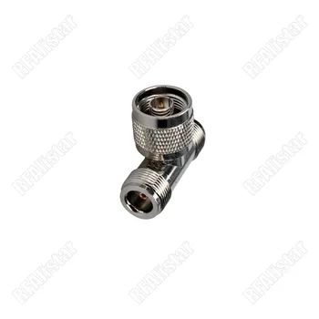 

10 Pieces N Type Male to 2x N Female Jack Tee Type Adapter 3 way M/F/F "T" Type JKK Brass 50 ohm
