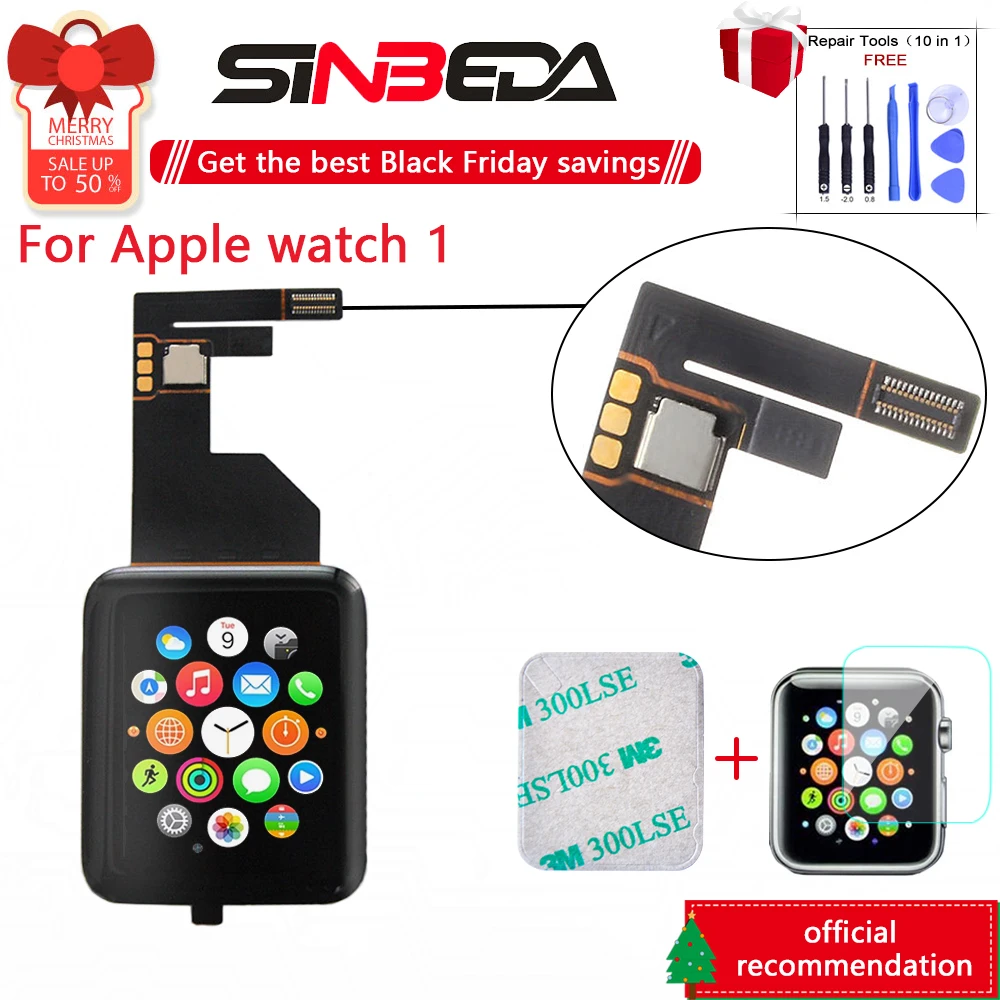 Sinbeda Спорт & сапфир для Apple Watch 1 го поколения серии 38 мм 42 ЖК дисплей сенсорный