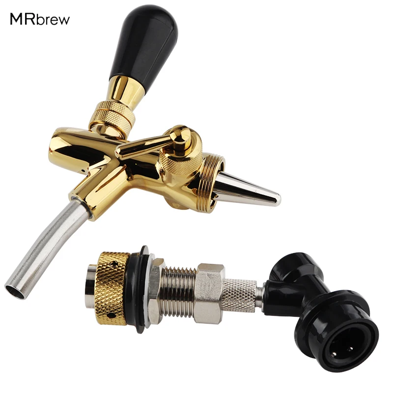 Draft Beer Faucet,Golden Adjustable Beer Tap Faucet with ...
