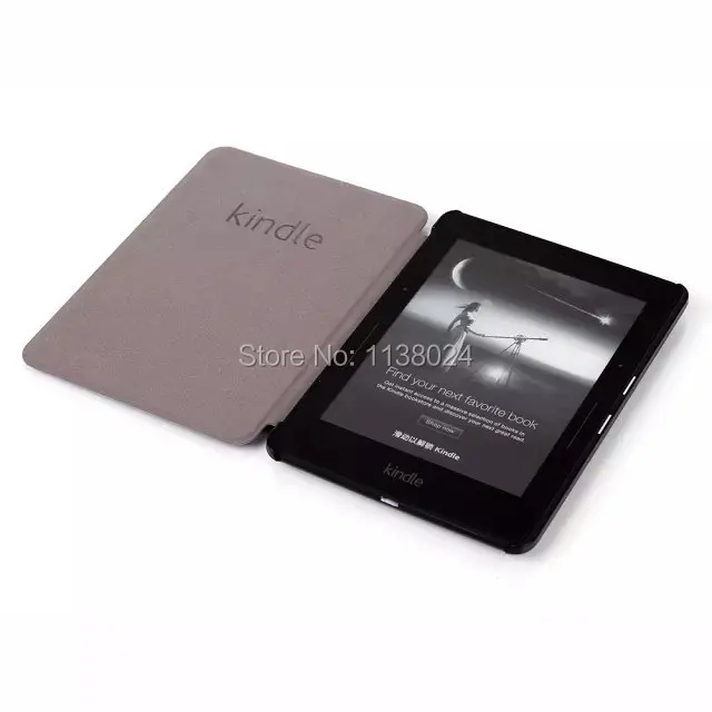 

Gligle Free Shipping 300pcs/lot Cover for Kindle Voyage Case Book Style Ultra Slim Case for Amazon Kindle Voyage 6 inch E-reader