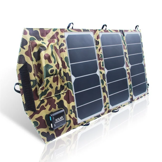 

21W Folding Solar Panel Charger For Mobile Phone/Power Bank Sunpower Solar Panel Outdoor Waterproof 10pcs/lot High Efficiency