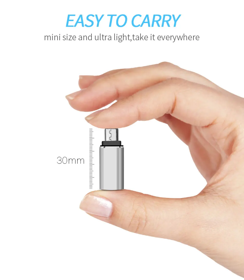 _05Female Type-C USB-C to Male Micro USB B 3.0 Date Charging Cable Adapter Converter for Samsung Xiaomi Meizu Huawei honor Table