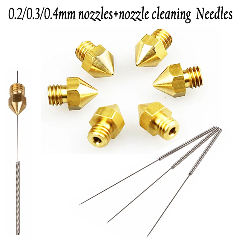 Anet 0 2 0 3 0 4mm 6pcs 3d Printer Nozzles 3pcs Nozzle Lengthened Extruder Cleaner Drill Bits Tools For 3d Printer Parts For 3d Printer Nozzle 3dnozzle Extruder Aliexpress