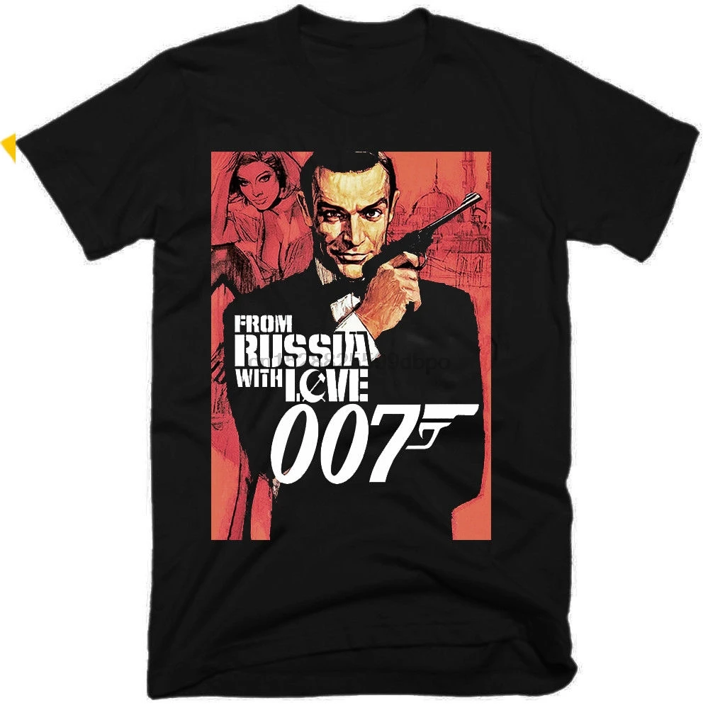 Мужские футболки из фильма Bond уличная модная футболка Homme Humour черно-белая размера