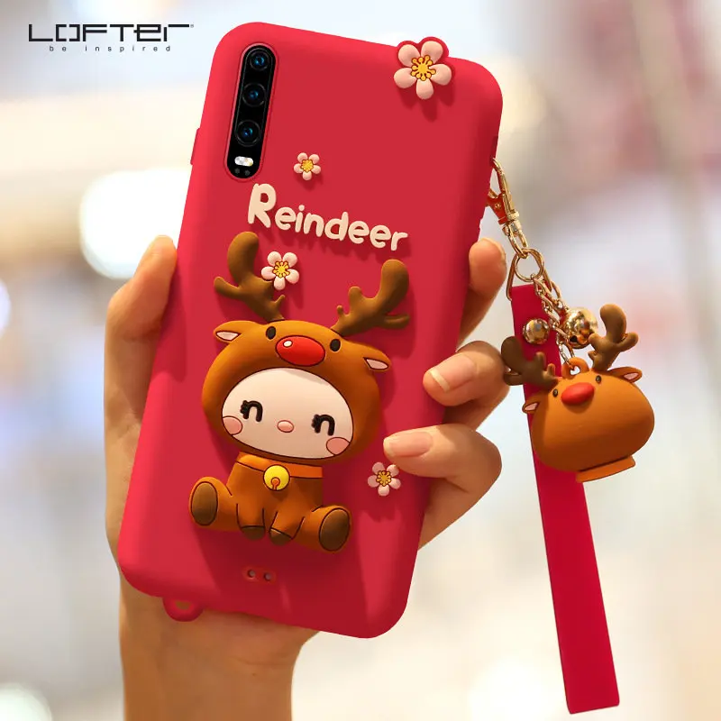 

3D Cute Deer Wrist Strap Soft Silicon Case For Huawei P30/P30 Pro/P20/P20 Pro For Girls With Pendant Shockproof Phone Covers
