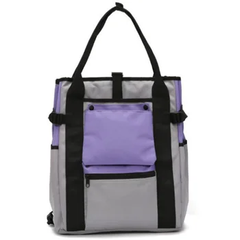 

FGGS-Casual Men and Women Shoulder Bag Personality Hit Color Large Capacity Multi-Function Portable Backpack Student Backpack