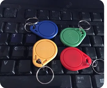 

300 pc NFC 215 Token For Tagmo Switch 13.56MHz RFID Card Tag key fob Keychain for All NFC Mobile Phone