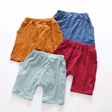 2016 Boys Shorts Bermudas Kids Summer Models Of Child Cotton Shorts Korean Side Pocket Harem Boys And C-wzd084