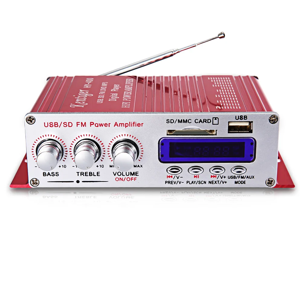 Kentiger HY 400 аудио усилитель стерео супер бас цифровой плеер Hi Fi мощности FM IR