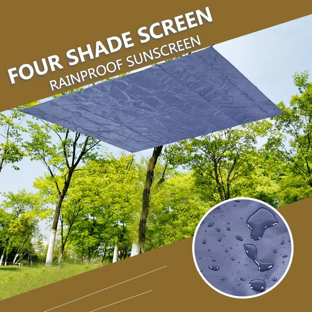 

Camping Mat Shade Canopy Gazebo Camping Canopy Portable Oxford Cloth Practical Durable Outdoors Camping Cloth Grey