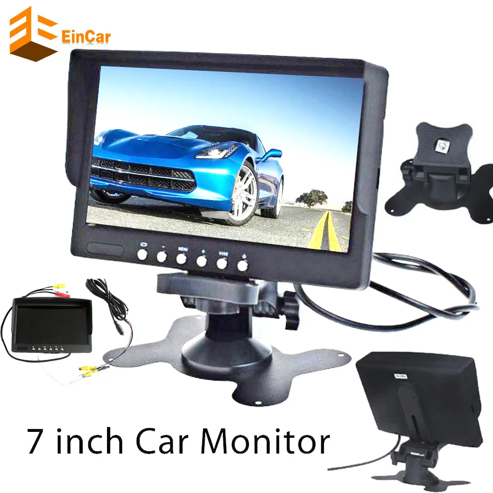 7Inch big TFT LCD Display Screen Car monitor with Auto 2 video Input Car Rear View