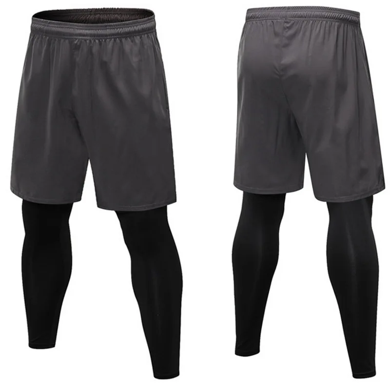 CALOFE брюки для мужчин из двух частей Бодибилдинг узкий Леггинсы Спортивная одежда спортивные лосины тренажерный зал лосины для занятий спортом колготки