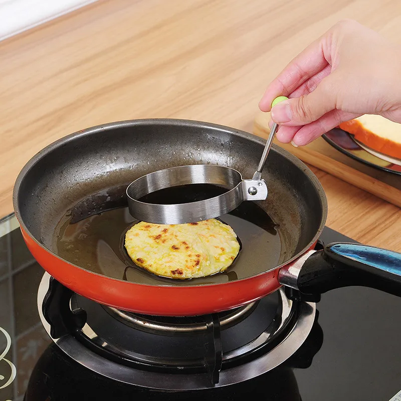 

10pcs Star Stainless Steel Omelette Egg Frying Mold Love Flower Round Star Pancake Rings Mold Kitchen Tool