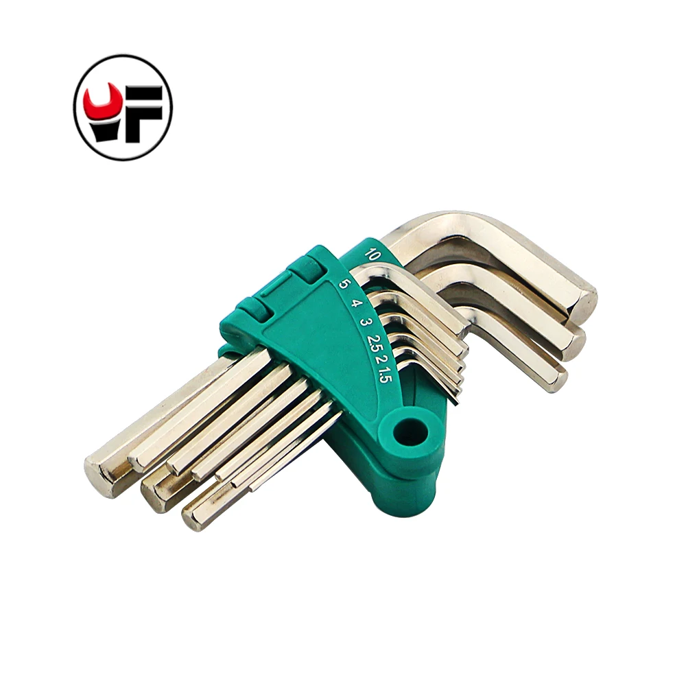 YOFE 9PCS 1.5 10mm Durable Reinforced Toughen Metric Hex Allen Key