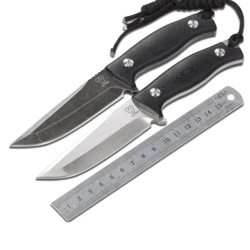 High Quality V13 Fixed Knife 58HRC 8Cr13 Stone Wash or Sanding Blade