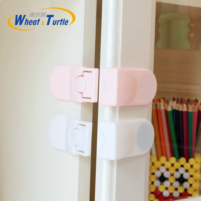 

4pcs/lot Plastic Baby Safety Protection From Children In Cabinets Boxes Lock Drawer Door Terminator Security Product
