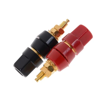 

JETTING 1pair(black+red) Red Black Terminals Connector Amplifier Terminal Binding Post Banana Speaker Plug Jack