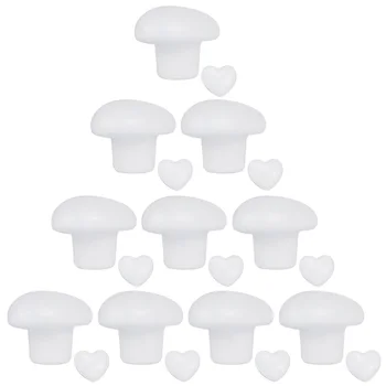 

10pcs Heart Shape Ceramics Door Knob Furniture Handle Drawer Cupboard Kitchen Pull Handle Hardware - White S Size 3.5cm