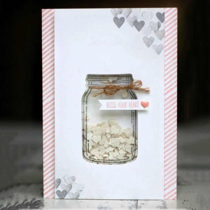 

Bottle New Metal Cutting Dies Mold Decoration Scrapbook Paper Craft Knife Mould Blade Punch Stencils 9.3*5.2cm